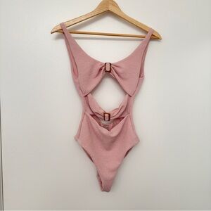 Tularosa Blush Pink Textured Swimsuit